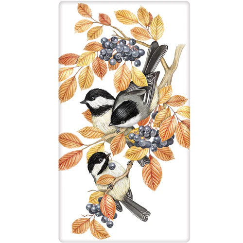 Fall Chickadees Towel