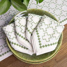 India Hicks Cross Sage Napkin