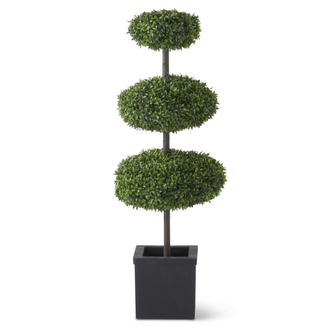 3 Disk Boxwood Topiary Tree