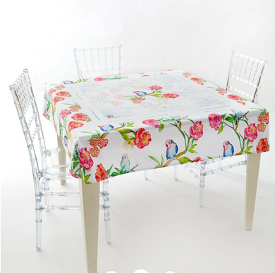 Parakeet Perch Instructional Mahjong Tablecloth