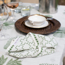India Hicks Cross Sage Napkin