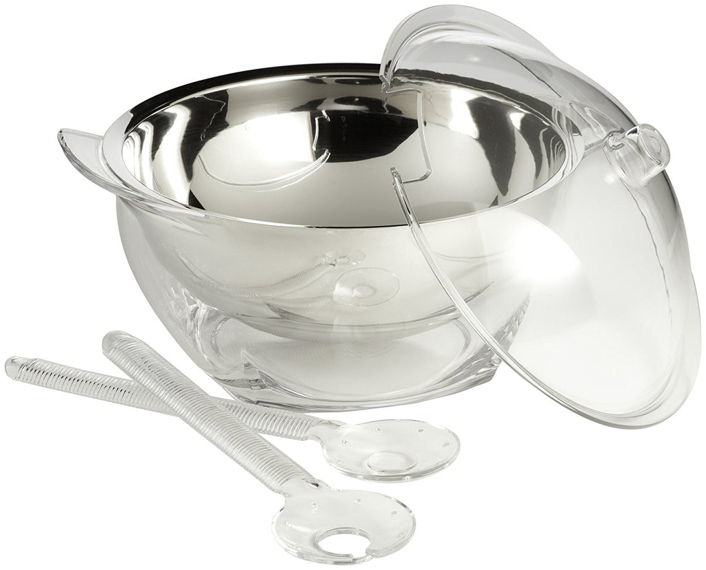 Salad Serve Bowl Iced Up Clip-on Dome Lid Chilled Fresh Fruit