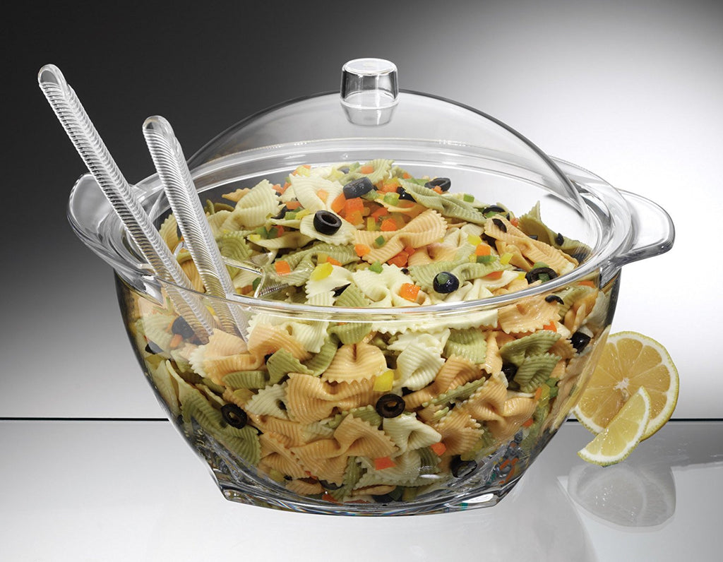Iced Salad Bowl with Domed Lid & Servers Tallulahs