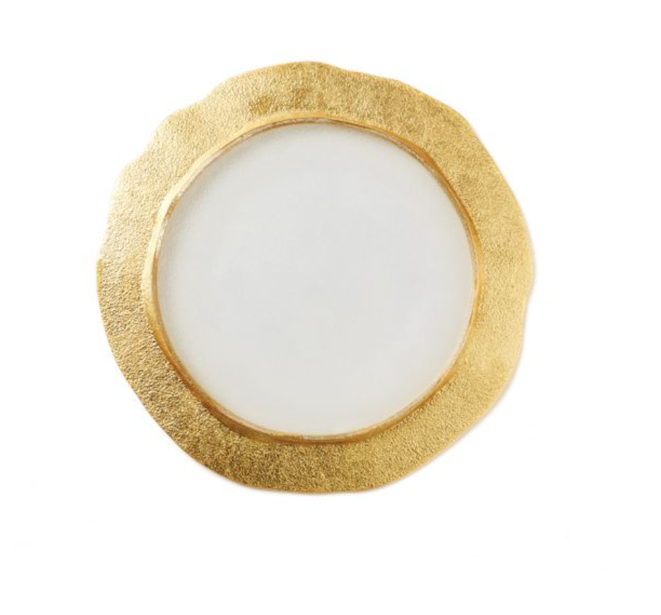 Rufolo Glass Organic Gold Salad Plate