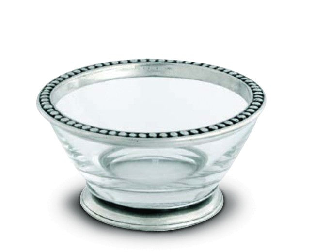 Pewter Beaded Rim Bowl Large