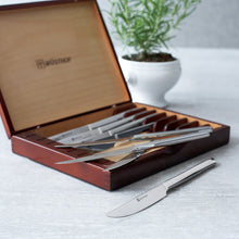 8 Piece Stainless Steak Set w/ Wood Box