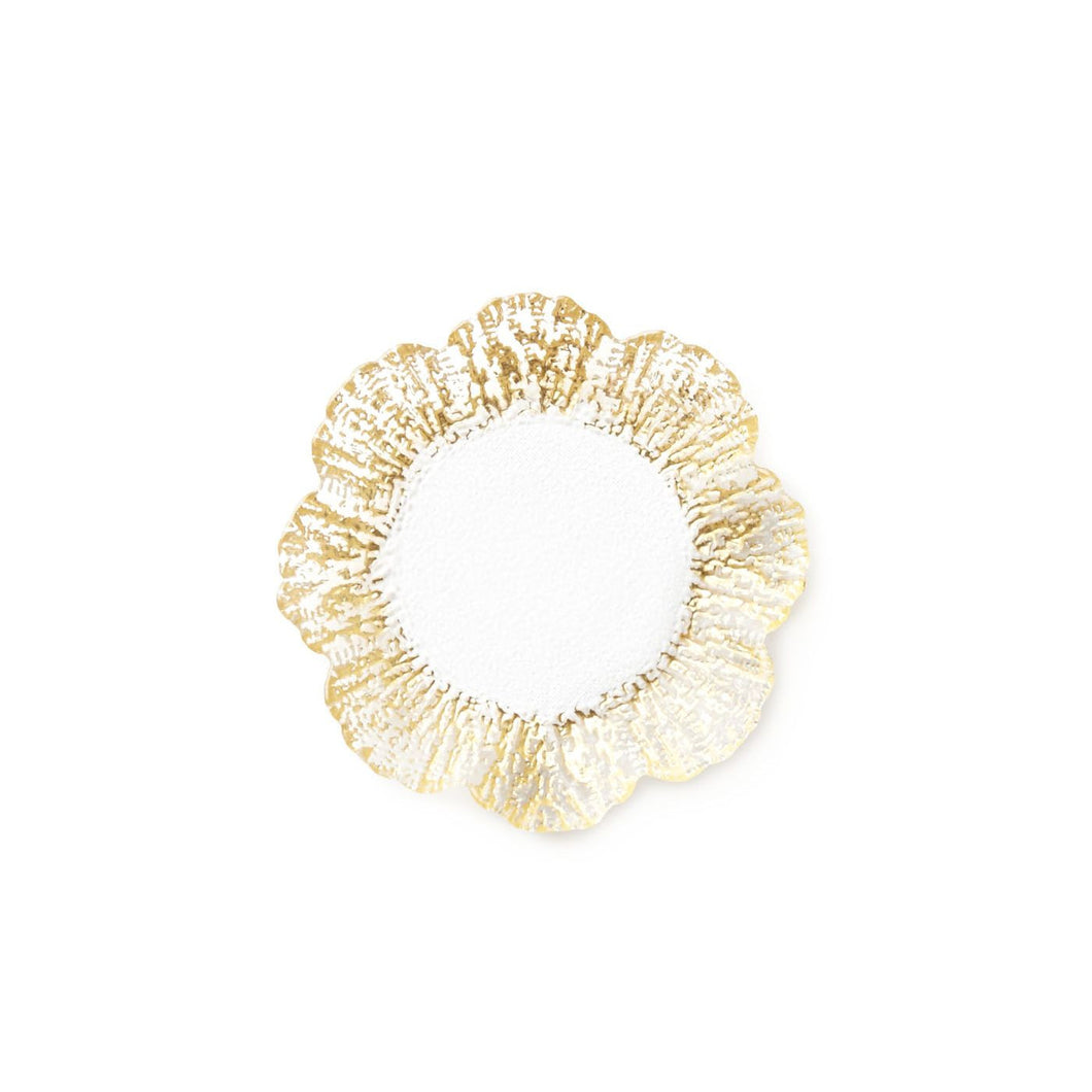 Rufolo Glass Gold Canape Plate