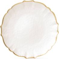 White Glass Baroque Charger