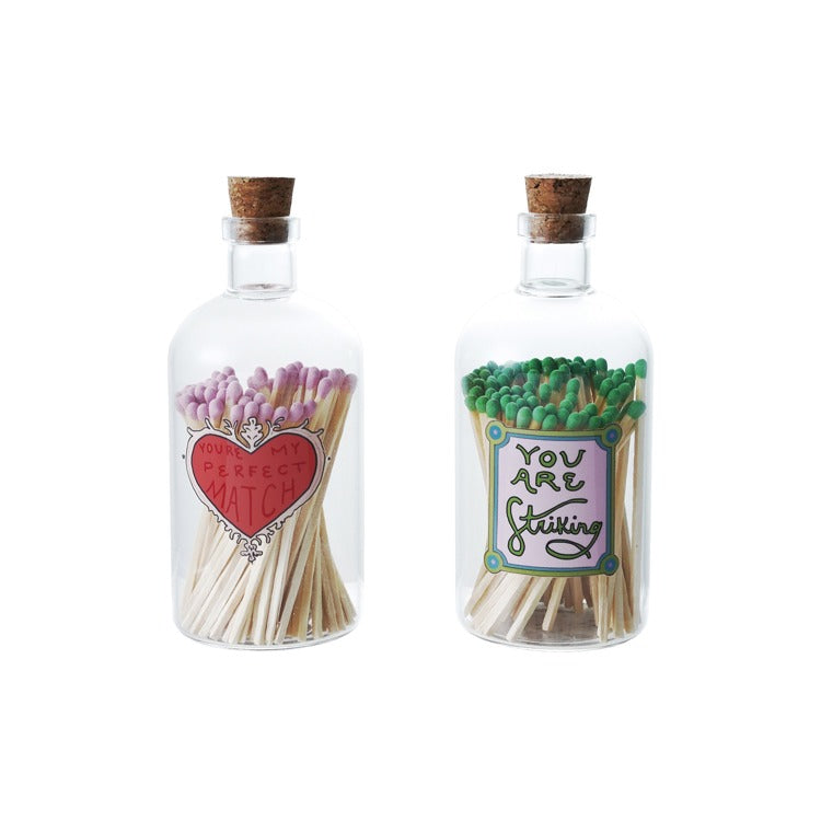Glass Match Jar