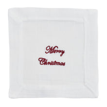 Embroidered Merry Christmas Napkin