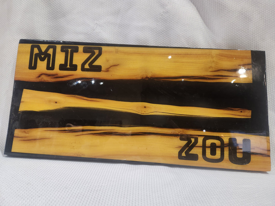 MIZ ZOU Board on Osage Orange