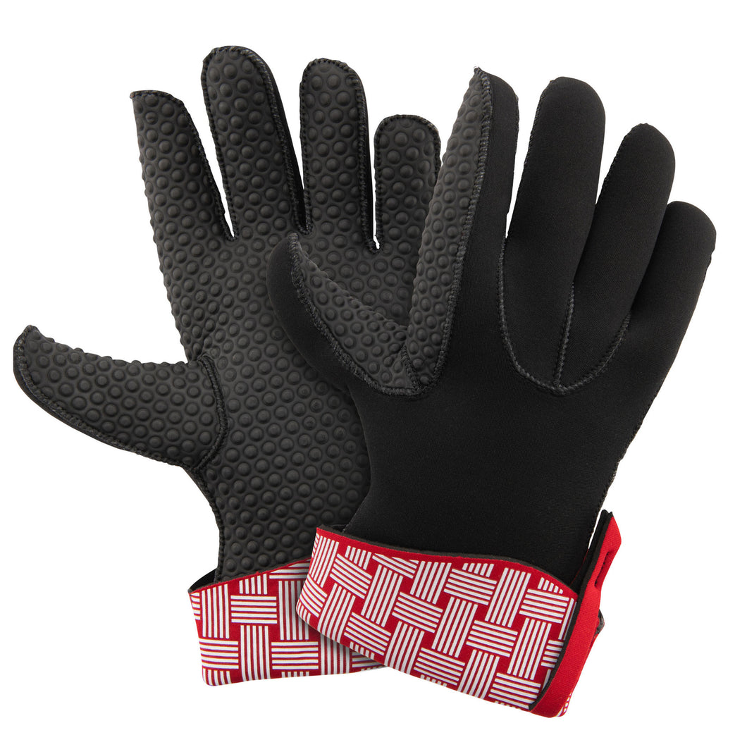 Chef Glove-Large Basket Weave Red