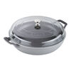 Brasier W/Glass Lid 3.5 Qt  Graphite Gray