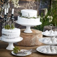 Pearl White 13" Cake Stand