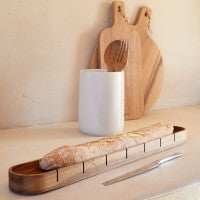 Oak Baguette Board w/ Knife