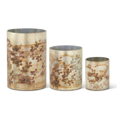 Champagne Etched Glass Votive-Small