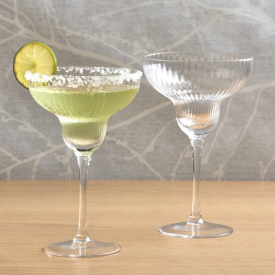 Empire Clear Ribbed Margarita Glasses