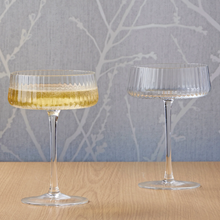 Empire Clear Ribbed Champagne Saucers