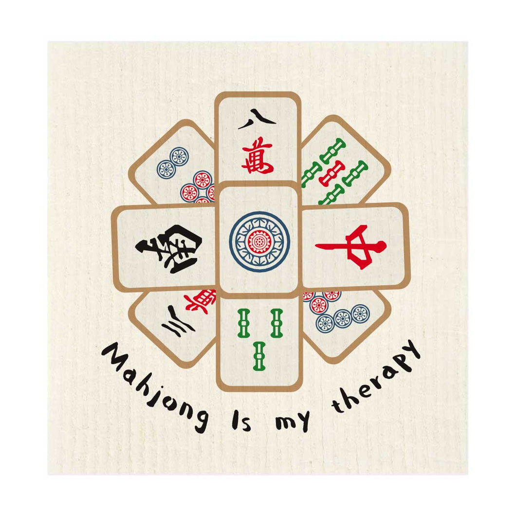 Mahjong Is My Therapy Swedish Dishcloth