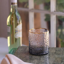 Croc Double Old-Fashioned with Gold Rim
