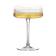 Empire Clear Ribbed Champagne Saucers