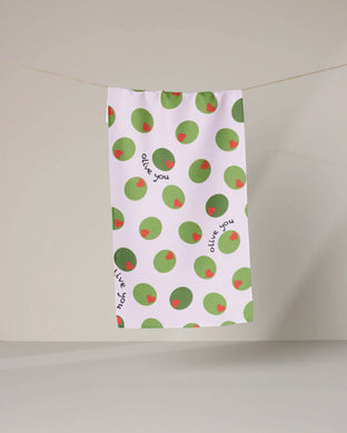 Olive You Bar Towel