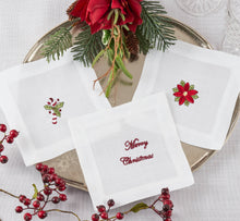Embroidered Merry Christmas Napkin
