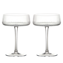 Empire Clear Ribbed Champagne Saucers