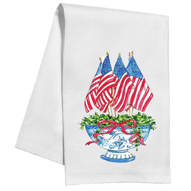 Flags in a Chinoiserie Planter Towel