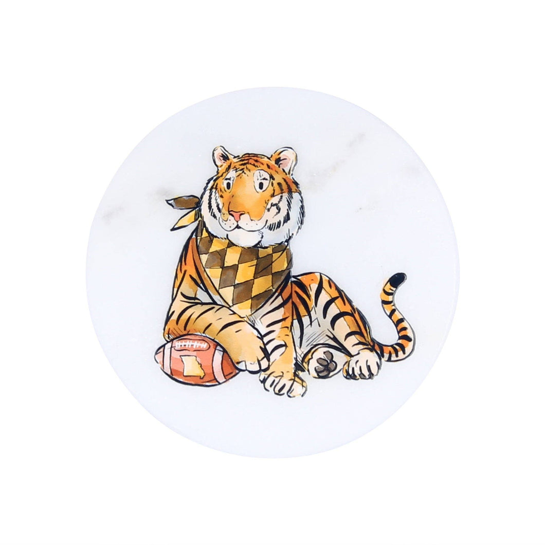 Missouri MO State Spirit Tiger Marble Coaster