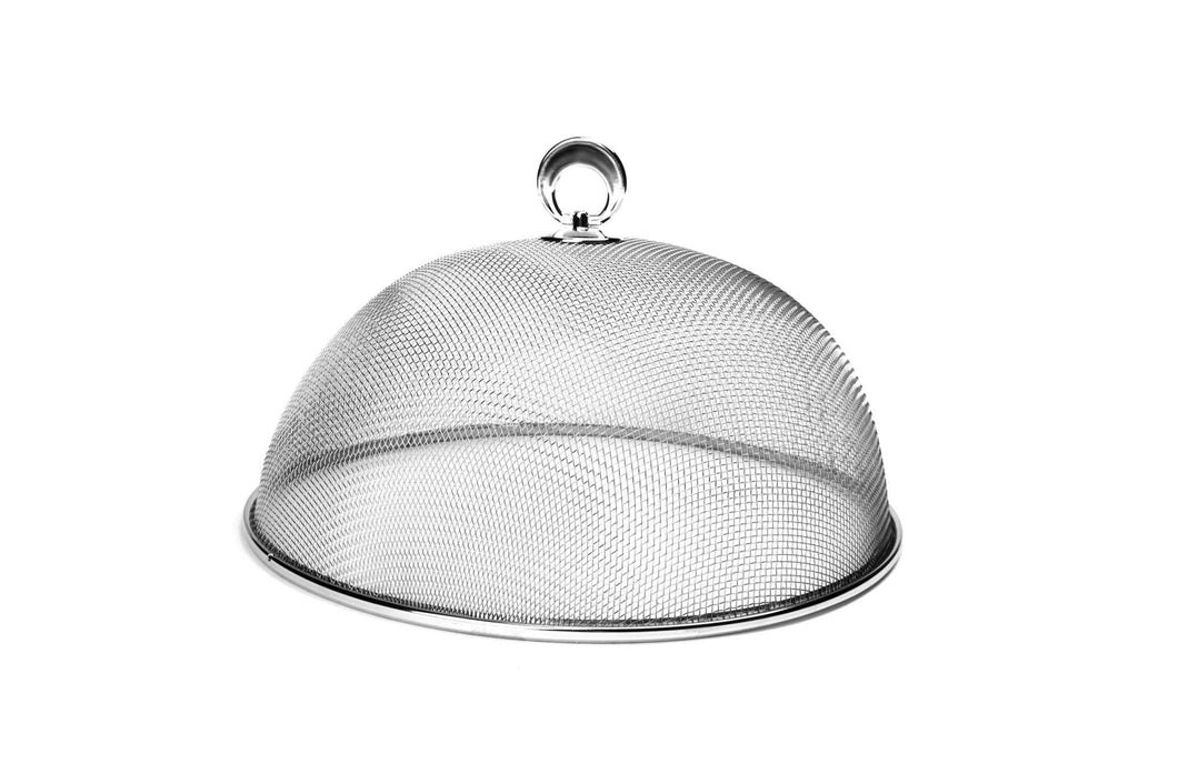 Round Mesh Food Cover, Chrome, 11.75