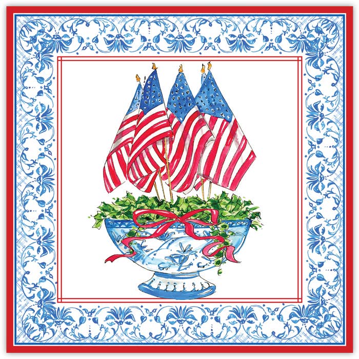 RosanneBeck Collections Flags in Chinoiserie Planter Placemat