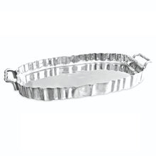 VINTAGE Fluted Oval Tray with Handles