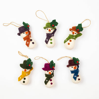 Ornament - Felt Winter Snowmen - Assorted