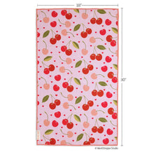 Cherry Hearts Microfiber Kitchen Dish Towel