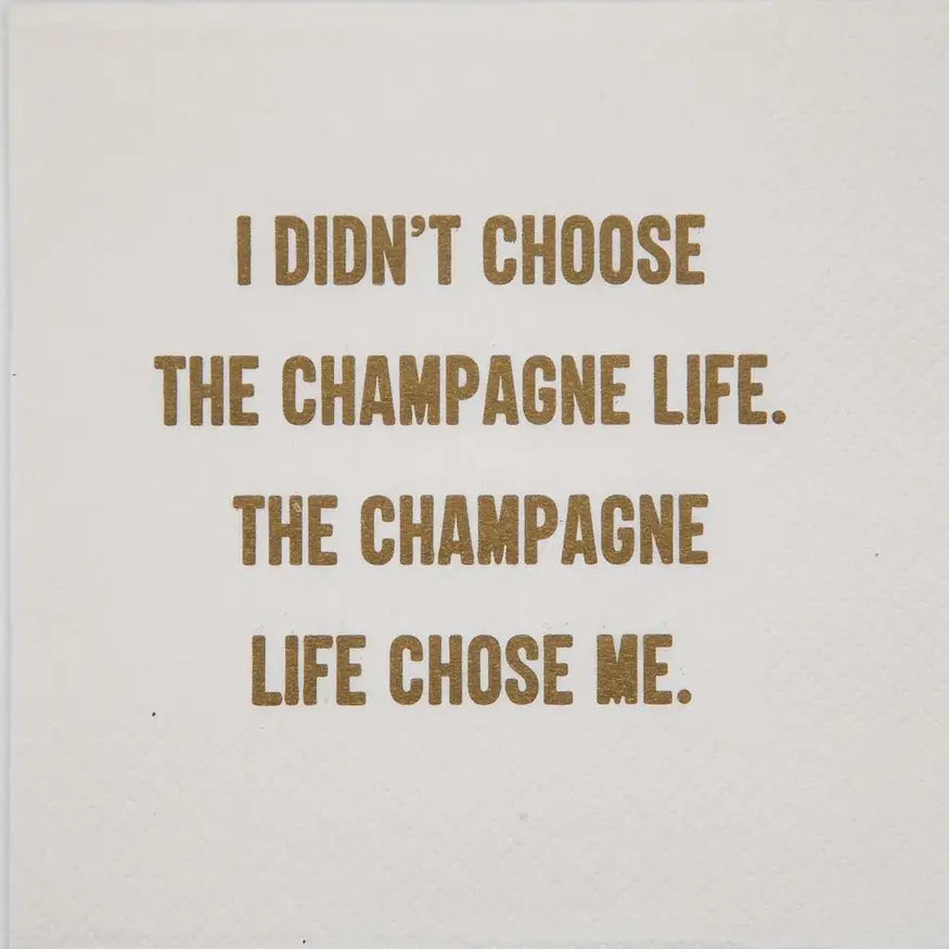 Champagne Life Cocktail Napkin