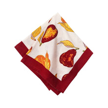 Orchard Pear Napkin-Burgundy