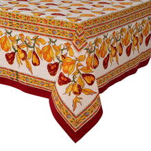 Orchard Pear  Tablecloth 86"-Burgundy