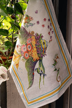 Pesciflora Turquoise Kitchen Towel