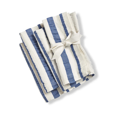 Blue Seersucker Napkin