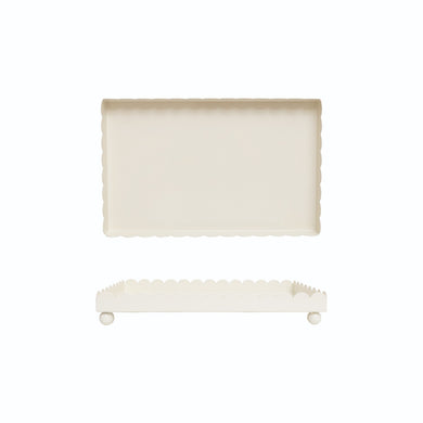 Cream  Scallop Tray