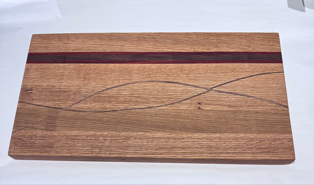 White Oak, Walnut and Padauk Cutting Board