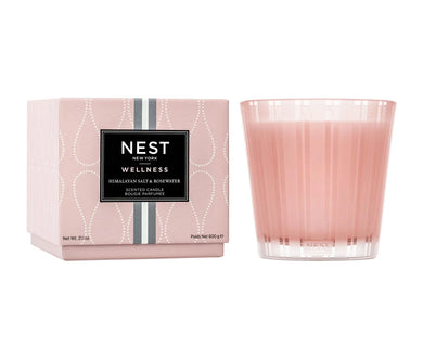 3 Wick Candle Rosewater & Salt