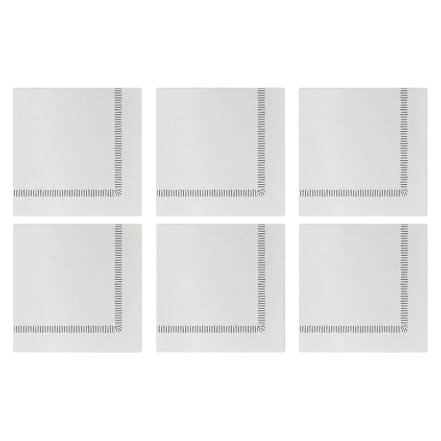 Papersoft Napkins Fringe Gray Cocktail Napkins (Pack of 20)