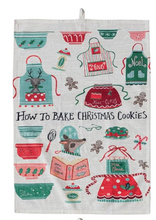 Tea Towel w Saying "How To..." Christmas