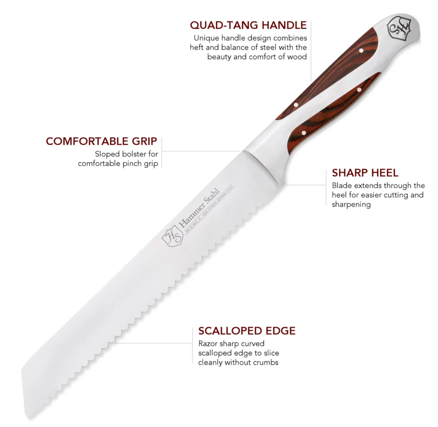 Hammer Stahl 8" Bread Knife - Thumbnail 5