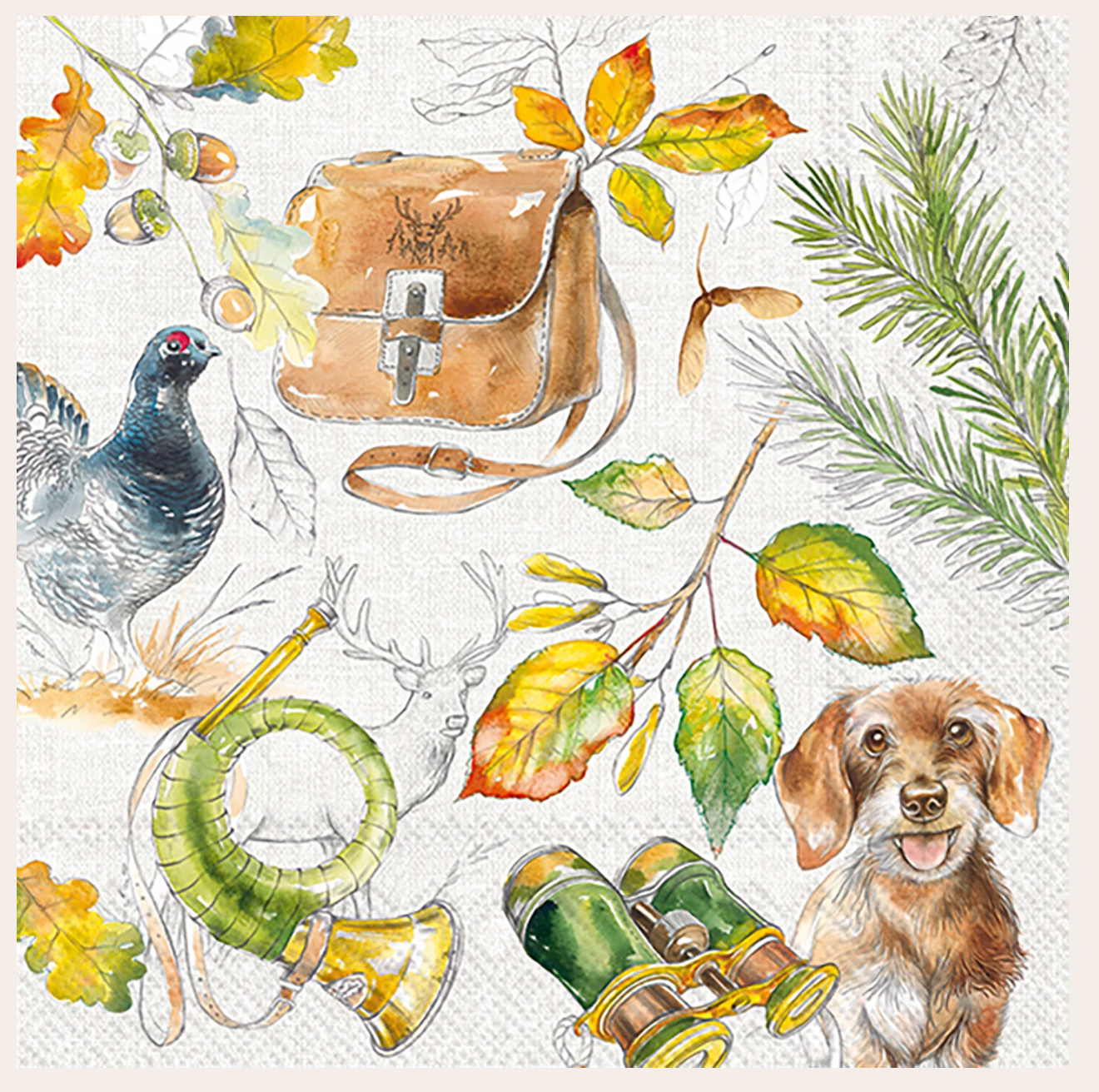 Huntington Woody Cocktail Napkin - Thumbnail 3