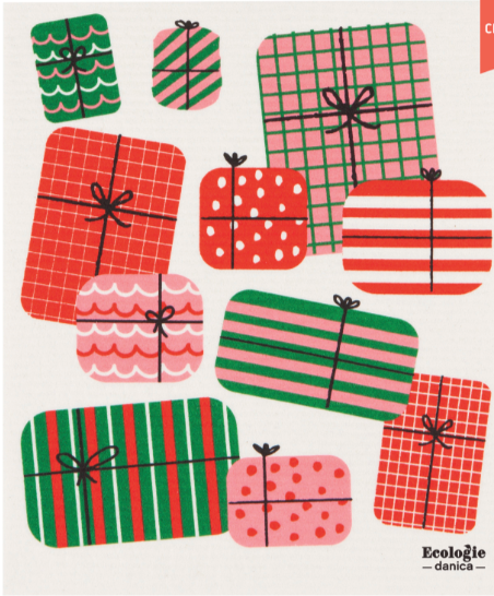 Lg Holiday Winter Wheels Swedish Sponge Towel