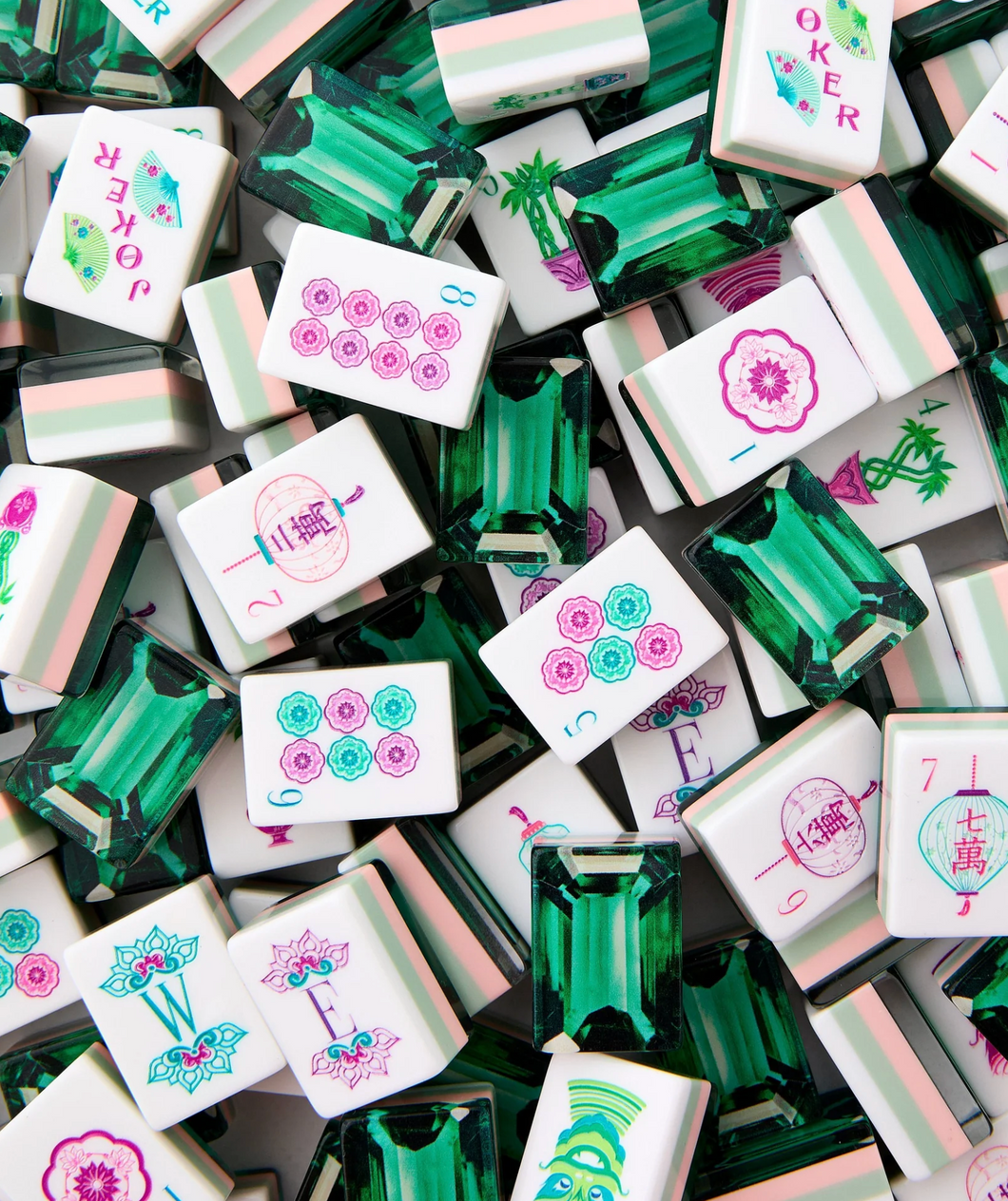 Emerald Mahjong Tiles
