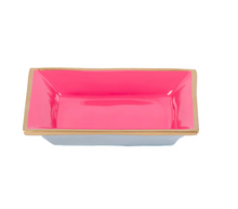 Gracie Enameled Landry Tray Pink